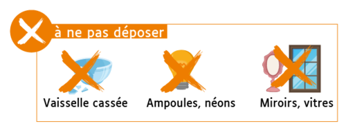 À ne pas déposer dans les bornes